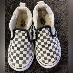 Vans slip on black/white checkerboard size 9